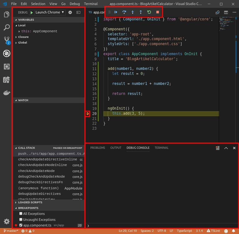 visual studio code debug parameters